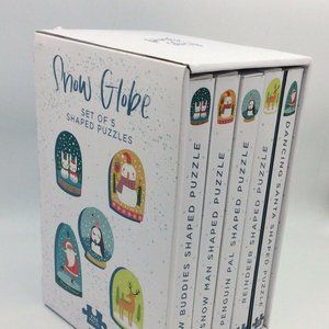 New Box Set 5 Pink Sky Snow Globe Puzzle